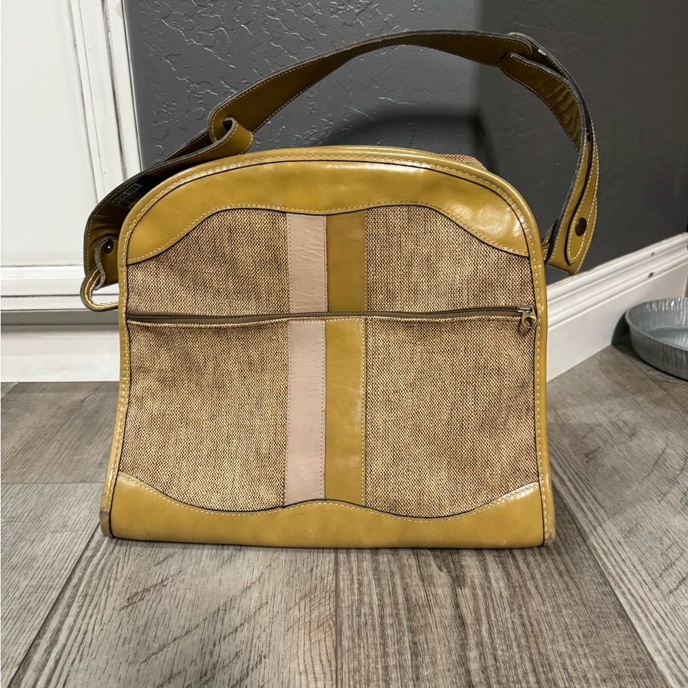 Vintage 50s/60s French Company Tucky clasp lock travel carry on bag luggage